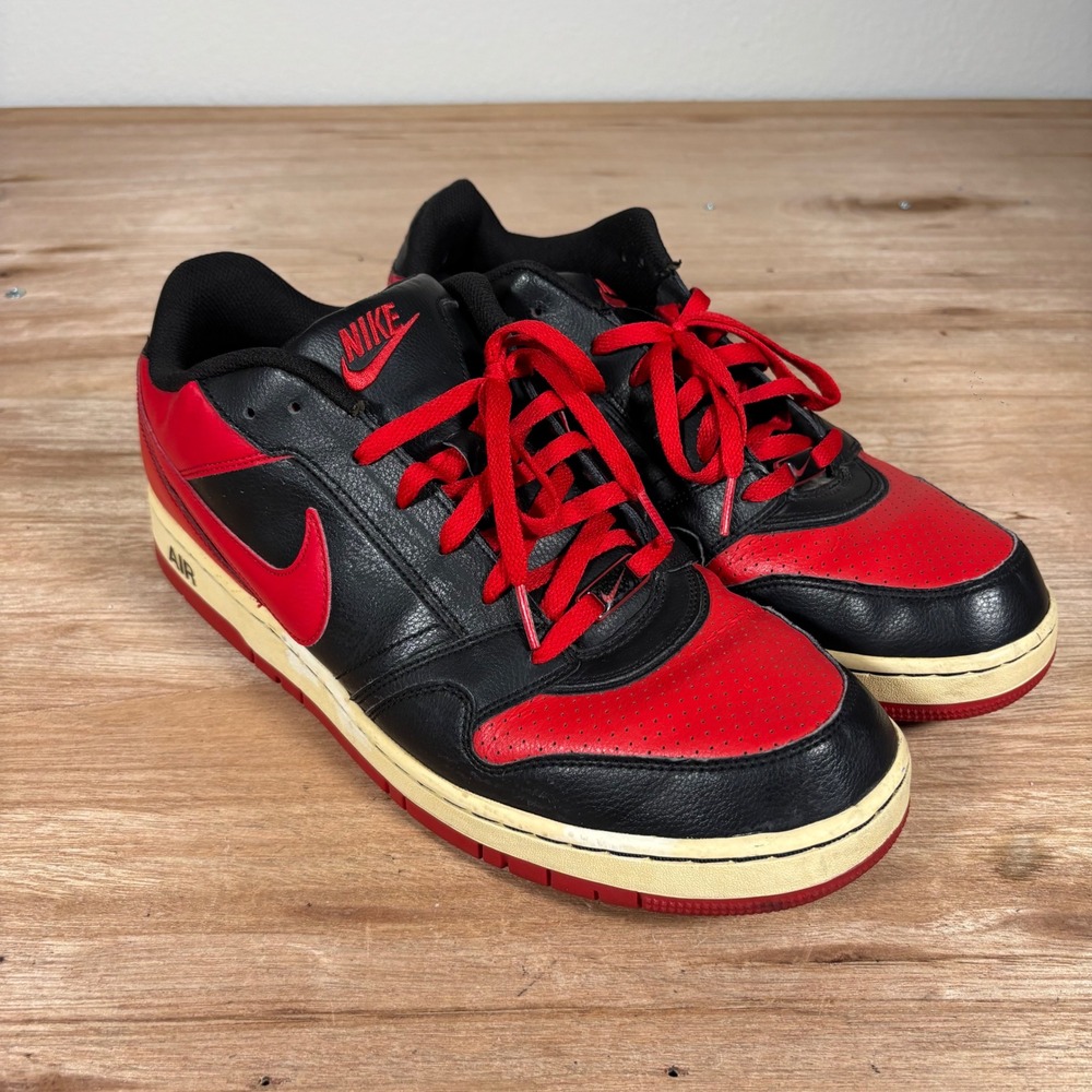 Nike Air Prestige III Low Bred Black Red Sneakers 386114-661 Mens 14